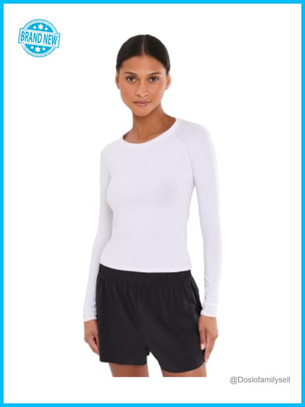 Womens Active Long Sleeve Tee Recycled Polyester Tencel Slim Fit